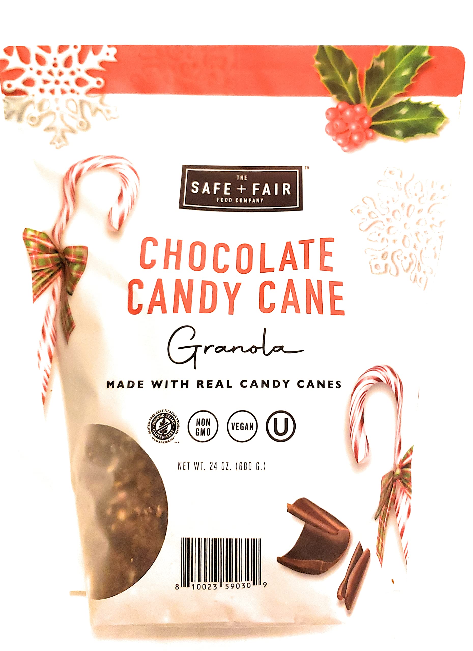 Safe + Fair Chocolate Candy Cane Granola (24 Ounce)
