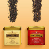 Twinings Earl Grey Loose Tea Tins, 7.05 Ounce Tins (Pack of 1), Smooth, Flavourful, Robust Black Tea Leaves, Caffeinated, Enjoy Hot or Iced