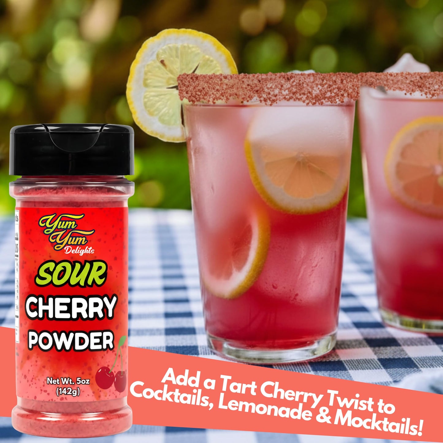 Sour Candy powder - Wild Cherry Flavor Pucker Topper, Sour Flavoring for Fruit, Gushers, Drinks & More