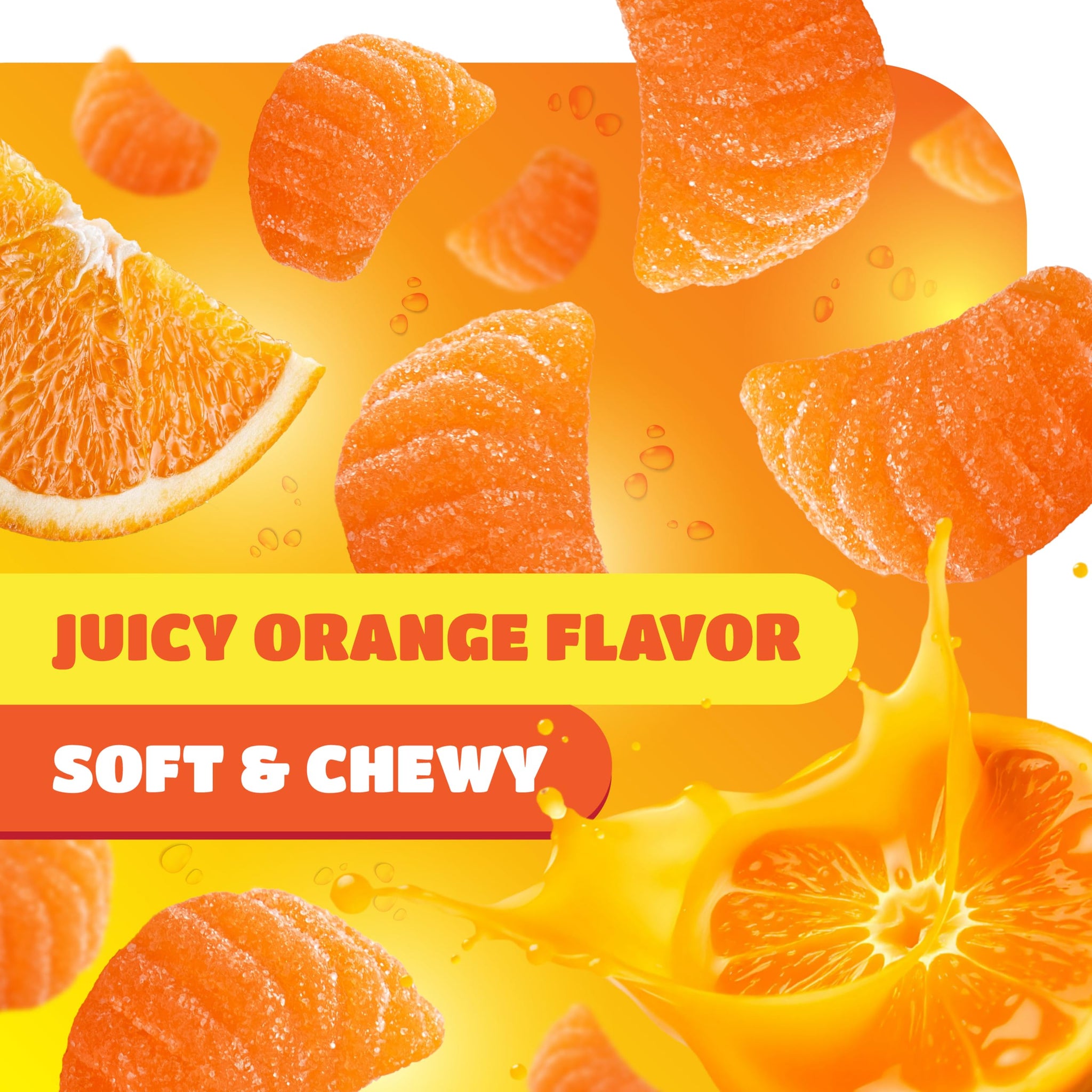 Orange Slices - 2 Pound Pack (65 Count) - Jelly Candy - Naturally Flavored Fruit Slices - Gelatin Free Chewy Candies for Buffets, Snacking and Gifting