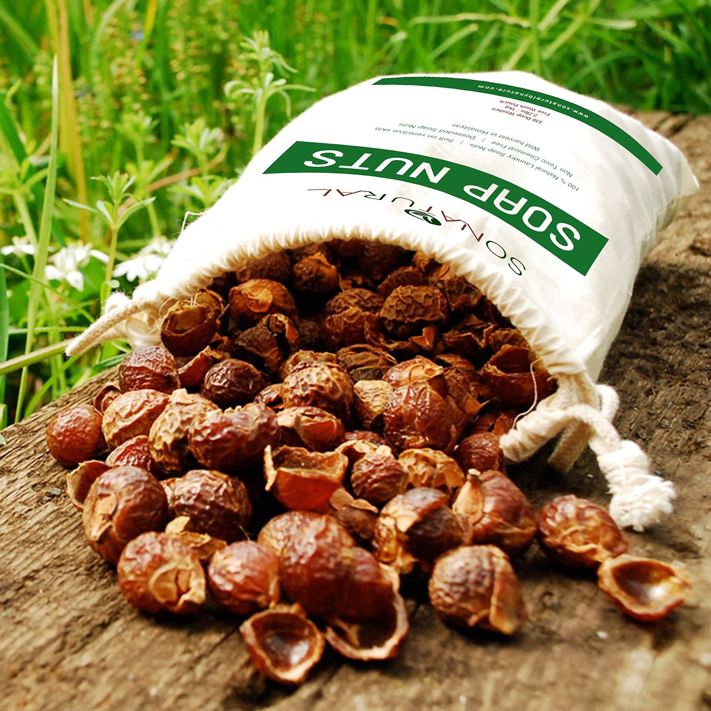 SoNatural Organic Soap Nuts Wash Bag Included - Deseeded Soap Berries | Hypoallergenic Laundry Detergent for Sensitive Skin & Baby Clothes| Fragrance