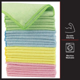 Stalwart Microfiber Cleaning Cloth Set - 24-Pack of Microfiber Towels for Cars, Home, and Kitchen - Lint-Free Absorbent 12.6-Inch Cleaning Rags
