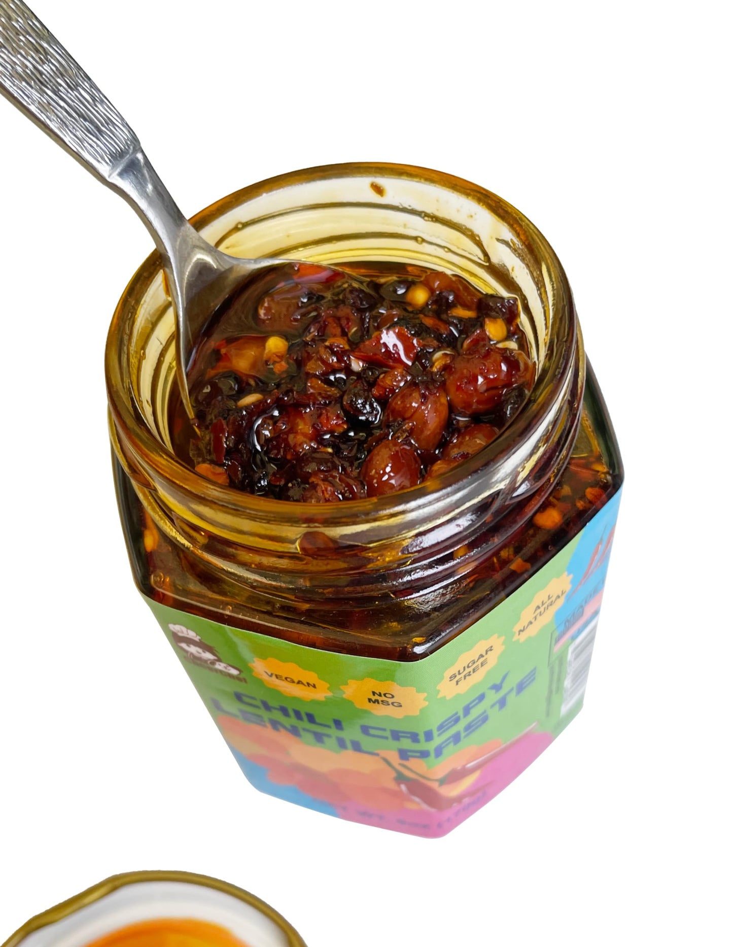 Chili Crispy Lentil Paste-gourmets and chili lovers must, spicy and tasty, vegetarian and gluten free, made in USA with unique fusion of American
