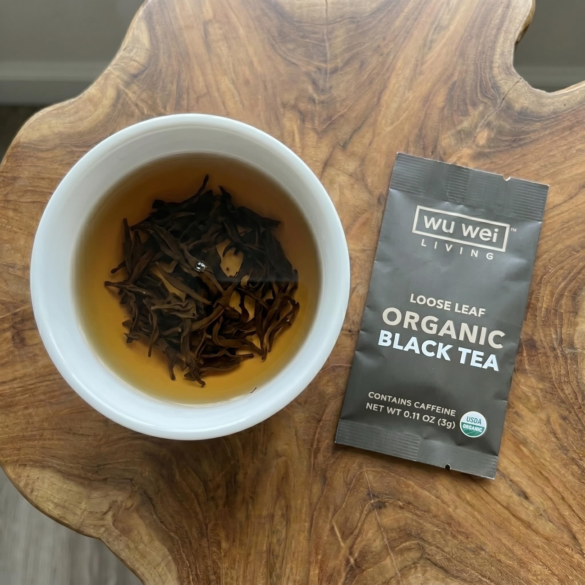 Organic Black Tea, USDA Certified, Mellow and Sweet, Single Serve Loose Leaf Black Tea (32-Pack)