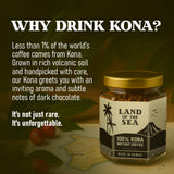 PREMIUM KONA COFFEE 100% - Hawaiian Instant Coffee (1 Pack | 22 Serv.) - Medium Roast, Freeze Dried - Low Acid Arabica Coffee, 1.5 oz