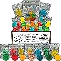 Fun Flavors Box-Gummy Bears Freeze Dried Candy 7 Bag Sampler Variety Pack Gift Box with Before and After Gummies
