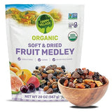 Happy Village Organic Dried Fruit Mix - Apricots, Figs, Strawberries & Tart Cherries, 20 OZ - Kosher, Non-GMO, No Refined Sugar, Vegan, Unsulfured