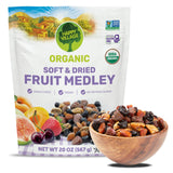 Happy Village Organic Dried Fruit Mix - Apricots, Figs, Strawberries & Tart Cherries, 20 OZ - Kosher, Non-GMO, No Refined Sugar, Vegan, Unsulfured