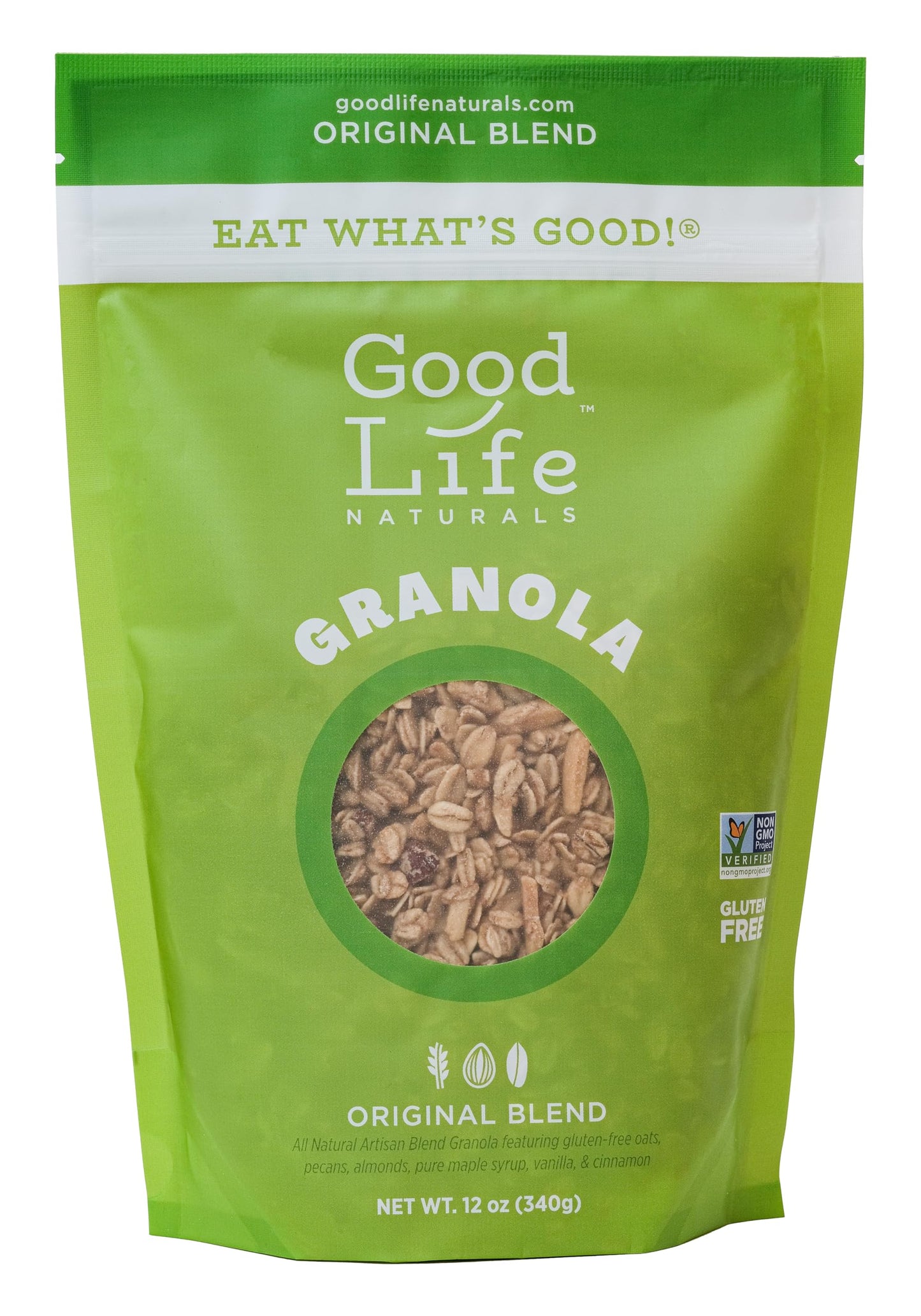 Good Life Natural’s Granola Cereal | Artisan Blended Natural Ingredients | Almonds, Pecans, Vanilla, & Cinnamon | No Artificial Flavoring or