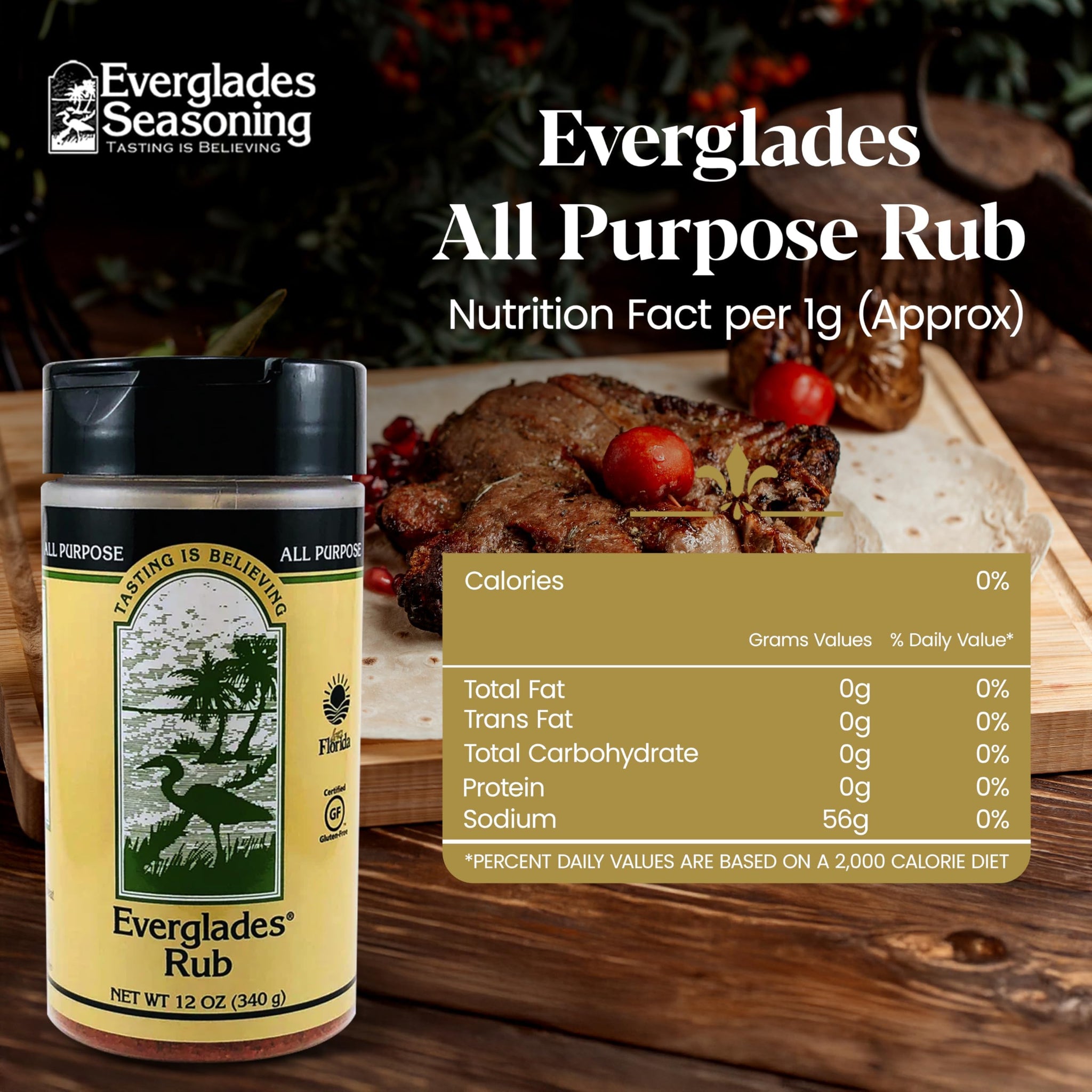 Everglades Seasoning & BBQ Rub Combo - All Purpose Grill Seasoning - 14 oz (Pack of 2)