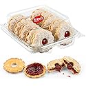 Linzer Cookies [10 Count] | Shortbread Cookies Individually Wrapped | Christmas Food Gift for Mom, Dad, Colleagues & Friends | Kosher, Dairy Free, Nut