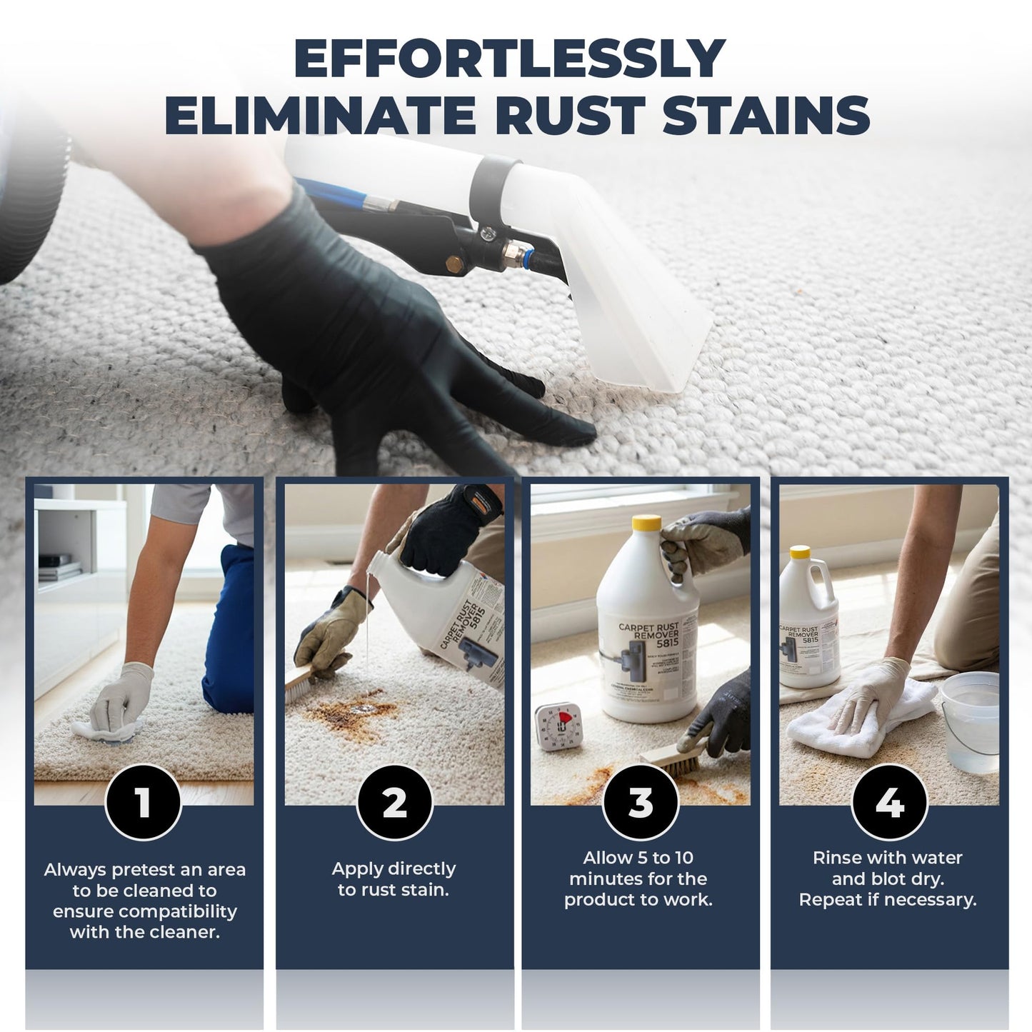 CarpetGeneral Rust Remover 5815 - Heavy Duty Rust & Stain Remover for Household Cleaning, Expertly Treats and Cares for Furniture, Kitchen Surfaces