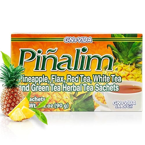 GN + VIDA Pinalim Tea | Pineapple Based Tea Containing Red Tea, Green Tea, White Tea and Senna Leaf | 30 Tea Bags
