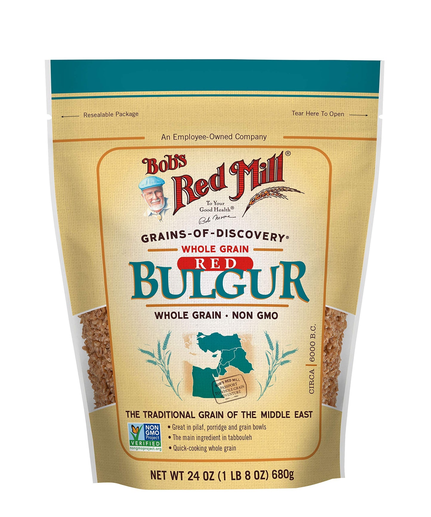 Bob's Red Mill Red Bulgur Hard Wheat, 24 Ounce (Pack of 2)
