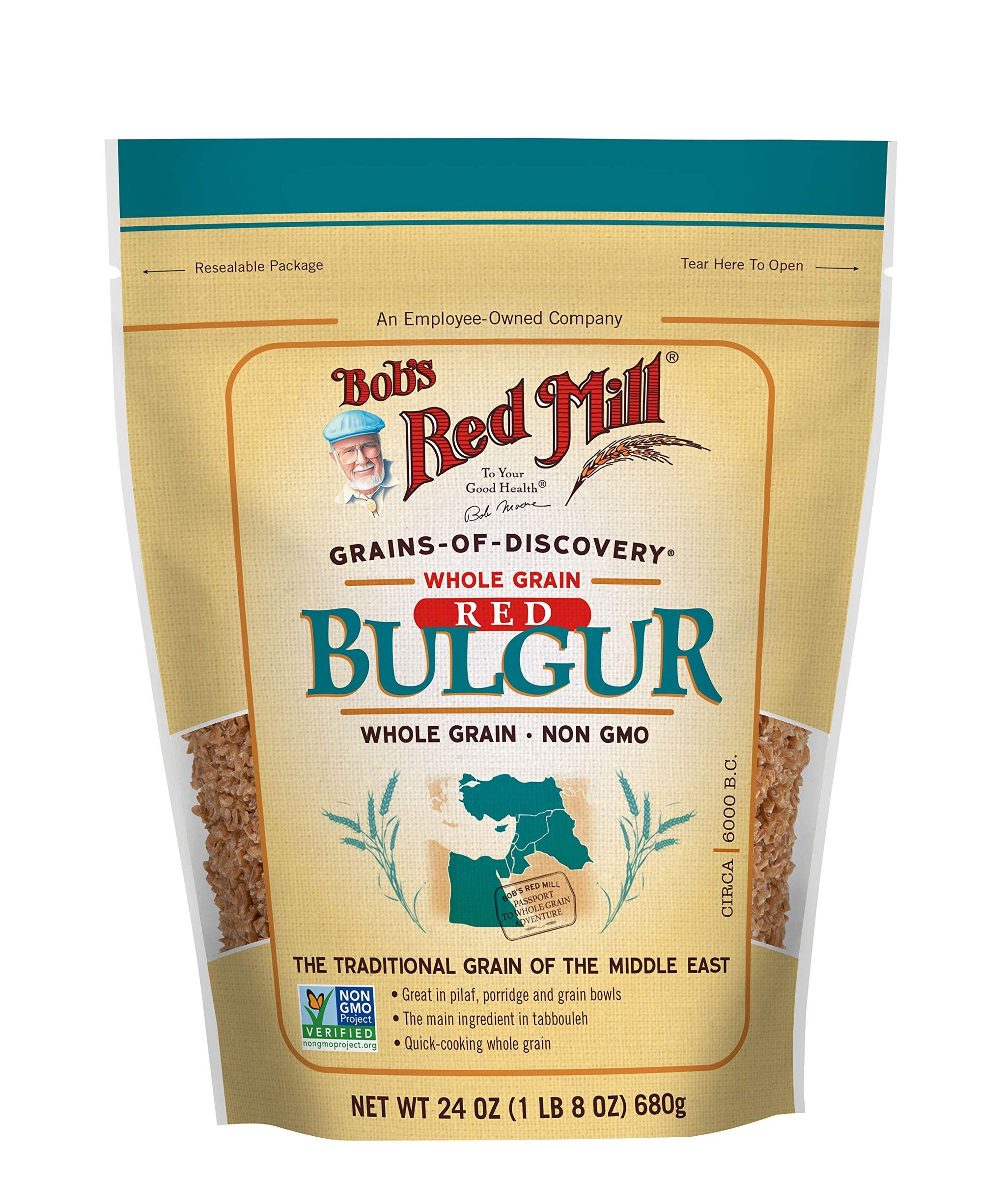 Bob's Red Mill Red Bulgur Hard Wheat, 24 Ounce (Pack of 2)