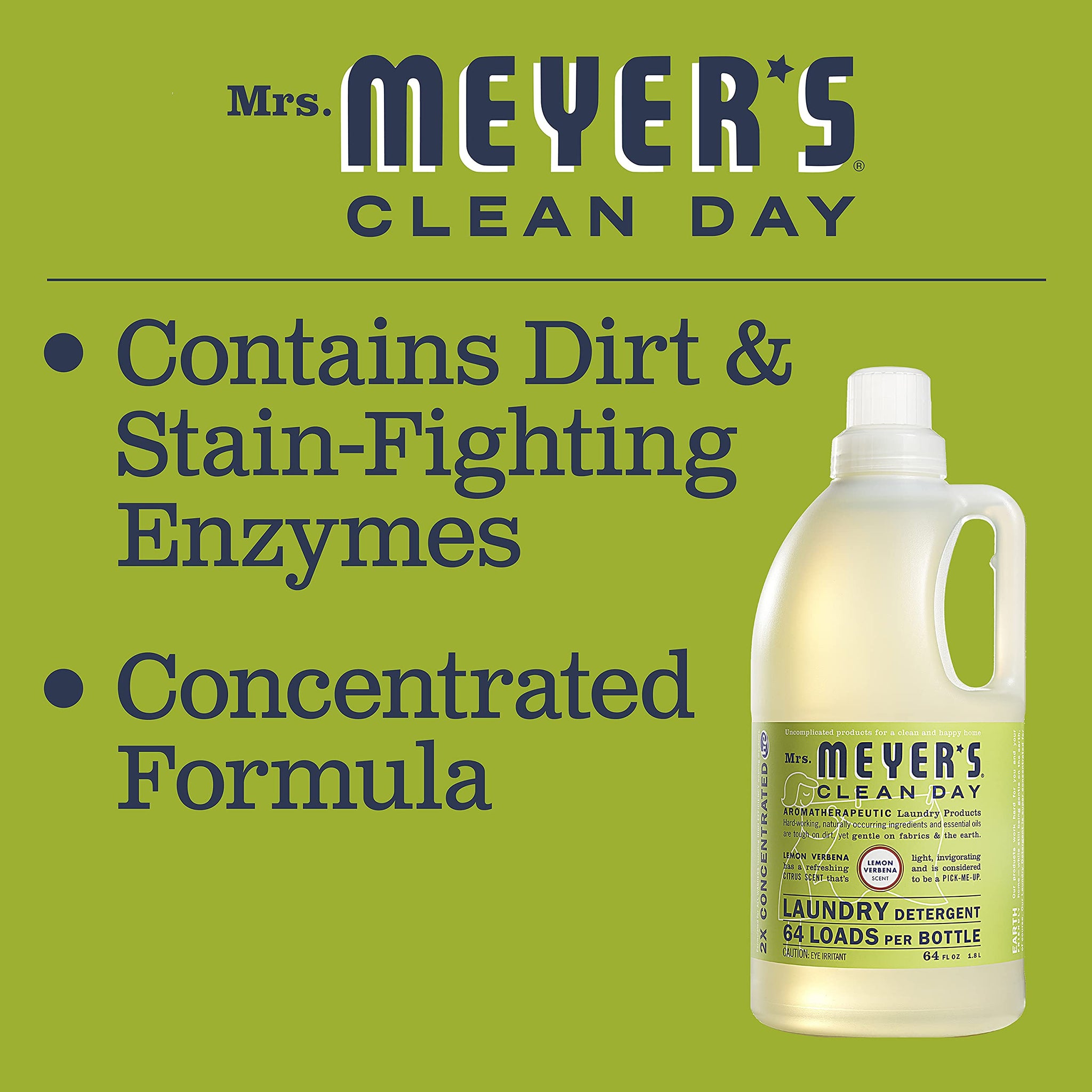 Mrs Meyer's Lemon Verbena Laundry Detergent, 64 FZ