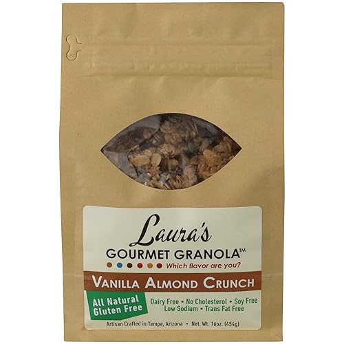 Laura's Gourmet Granola Vanilla Almond Crunch, 16-Ounce Packages (Pack of 4)