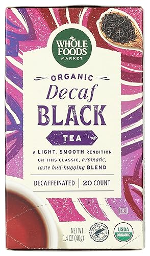 Whole Foods Market, Tea Black Decaf Organic, 20 Count