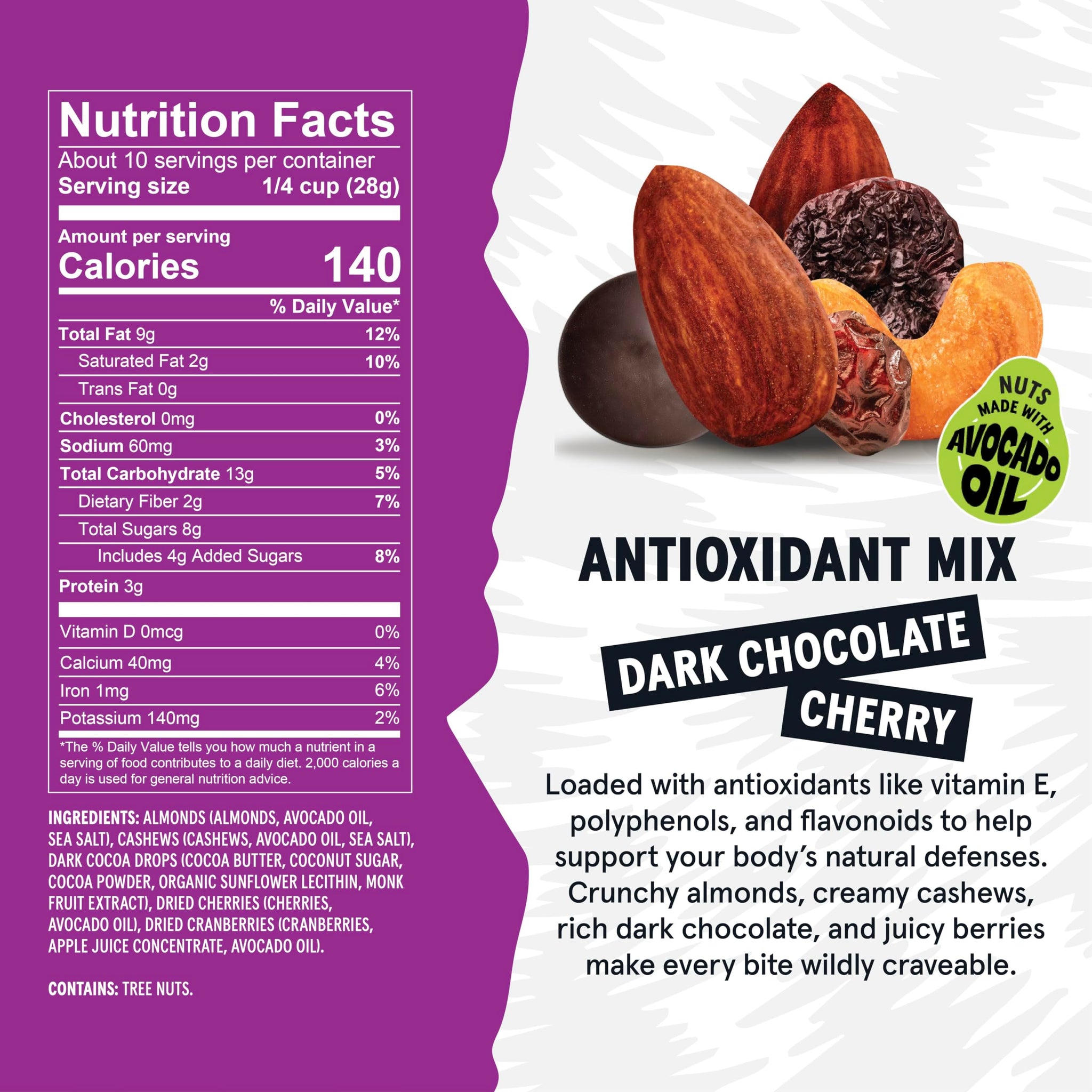Wild Fox Trail Mix - Healthy Plant-Based Snack Made With Pure Avocado Oil And No Refined Sugar Or Seed Oils Ideal For Vegan Gluten-Free And Paleo