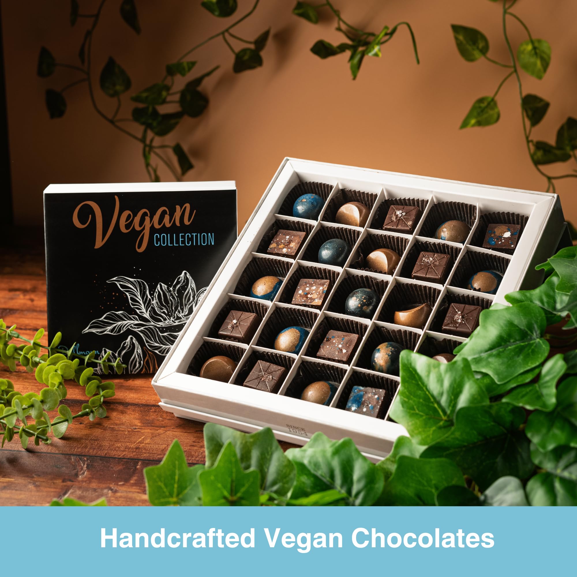 Dallmann Confections Vegan Chocolate Gift Box - Gourmet Luxury Chocolate - Dairy-Free, 100% Plant-Based, Gluten-Free | Gift Ready, Holiday, Birthday |