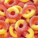 Peach Rings Gummy Candy 1-Pound Bag | Classic Sweet and Sour Candy | Soft Peach Gummies for Snacking, Dessert Topping & Buffet Tables | Chewy Gummy
