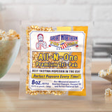 Movie Theater Style 40-Count Popcorn Packs - Pre-Measured 8-Ounce All-in-One Kernel, Salt, Oil Packets for Popping Machines by Great Northern Popcorn