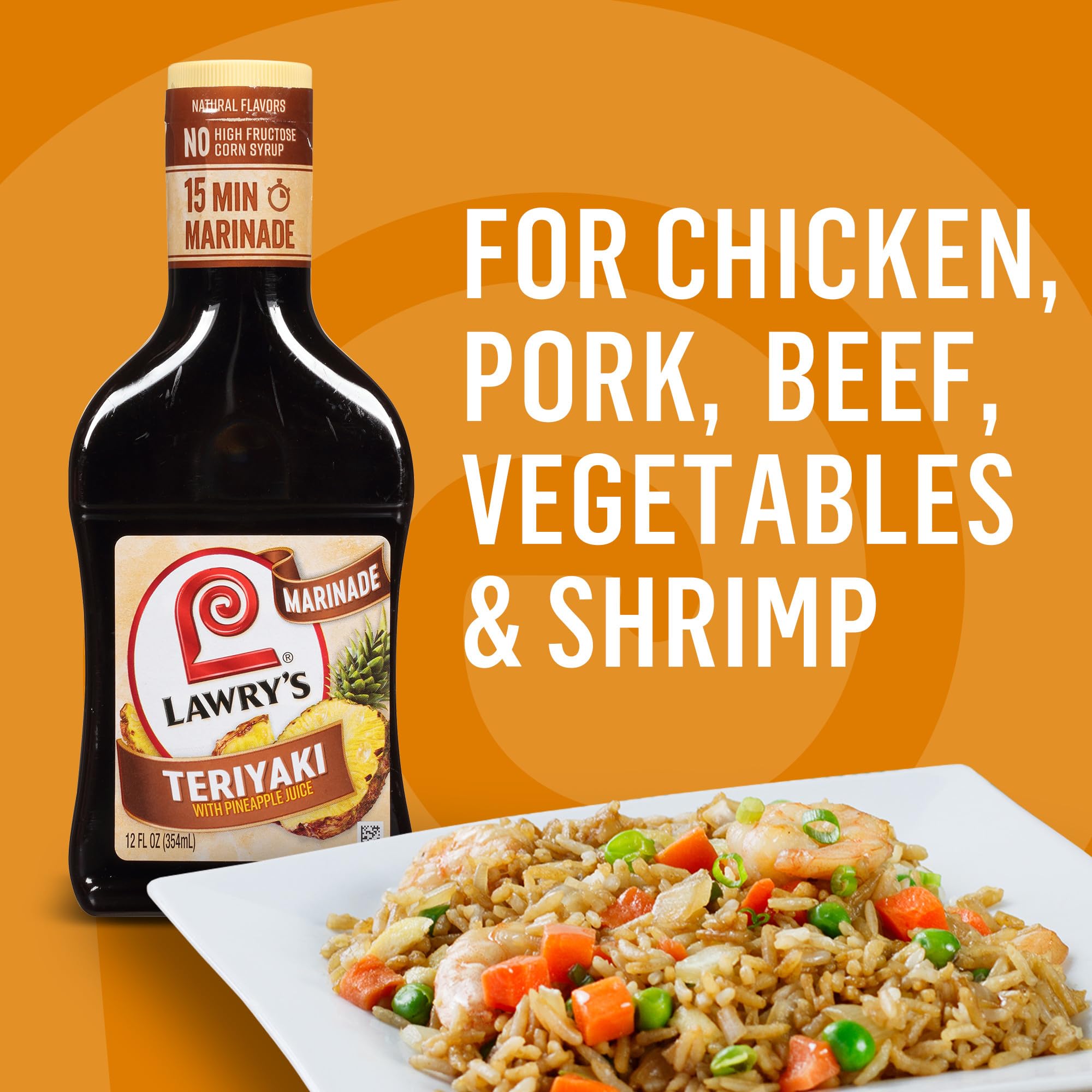 Lawry's Teriyaki With Pineapple Juice Marinade, 12 fl oz