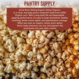 Great River Milling Organic Yellow Popcorn Kernels | Gluten Free Whole Grain Popcorn for Air Popper, Stovetop & Popcorn Machines | Non-GMO, USDA