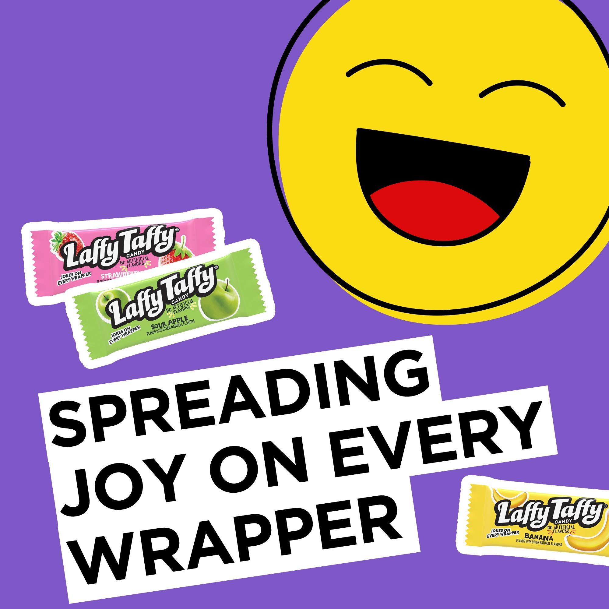 Laffy Taffy Candy, Assorted Fruit Flavors, Individually Wrapped Mini Bars, 6 Ounce Bag