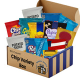 Assorted Chips Variety Pack - 50 Count Snack Box with Potato Chips, Pretzels, Popcorn, and Crunchy Snacks - Individually Wrapped for School, Office