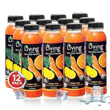 O2 Living Juice Cold Pressed Drink - Carrot Kick Organic Juice Pack - No Added Sugars or Water, Naturally Sweetened from Fruits, Rich in Nutrients