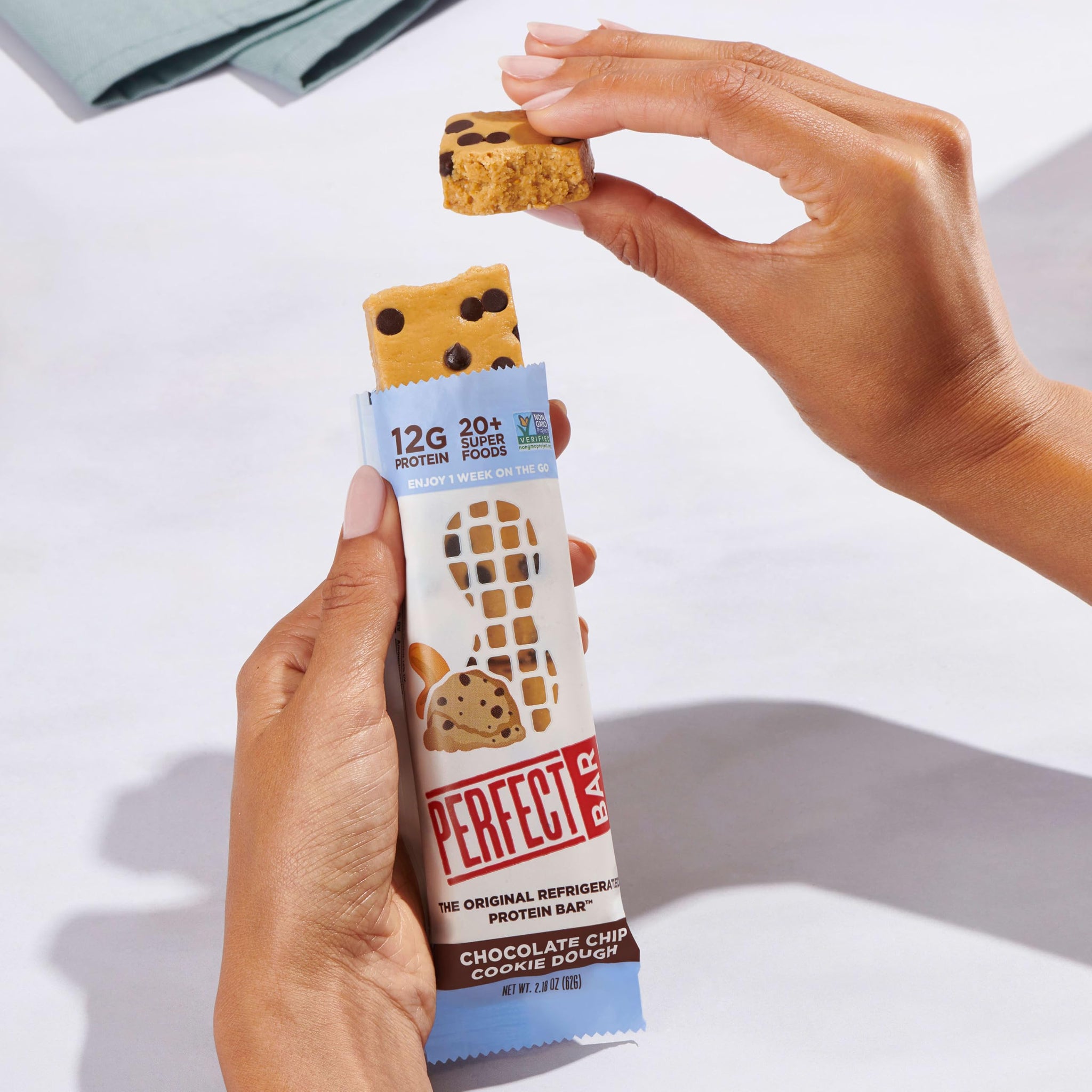 PERFECT BAR Chocolate Chip Cookie Dough Protein Bar 4 Count, 2.18 Ounce