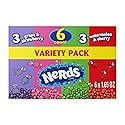 NERDS Candy, Dual Variety Pack, Grape & Strawberry, Watermelon & Cherry, Crunchy Fruity Chews, 9.9 oz (Pack of 6)