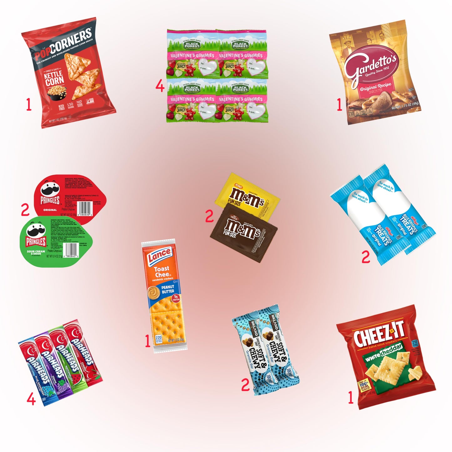 Valentine’s Snack Box College Care Package (45 Count) Fun Romantic Gift Idea Assortment Cookies Chips Snacks Variety Pack Boyfriend Girlfriend Kids
