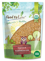 Food to Live Organic KAMUT Khorasan Wheat Berries, 3 Pounds - 100% Whole Grain, Sproutable for Wheatgrass, Non-GMO, Kosher, Bulk