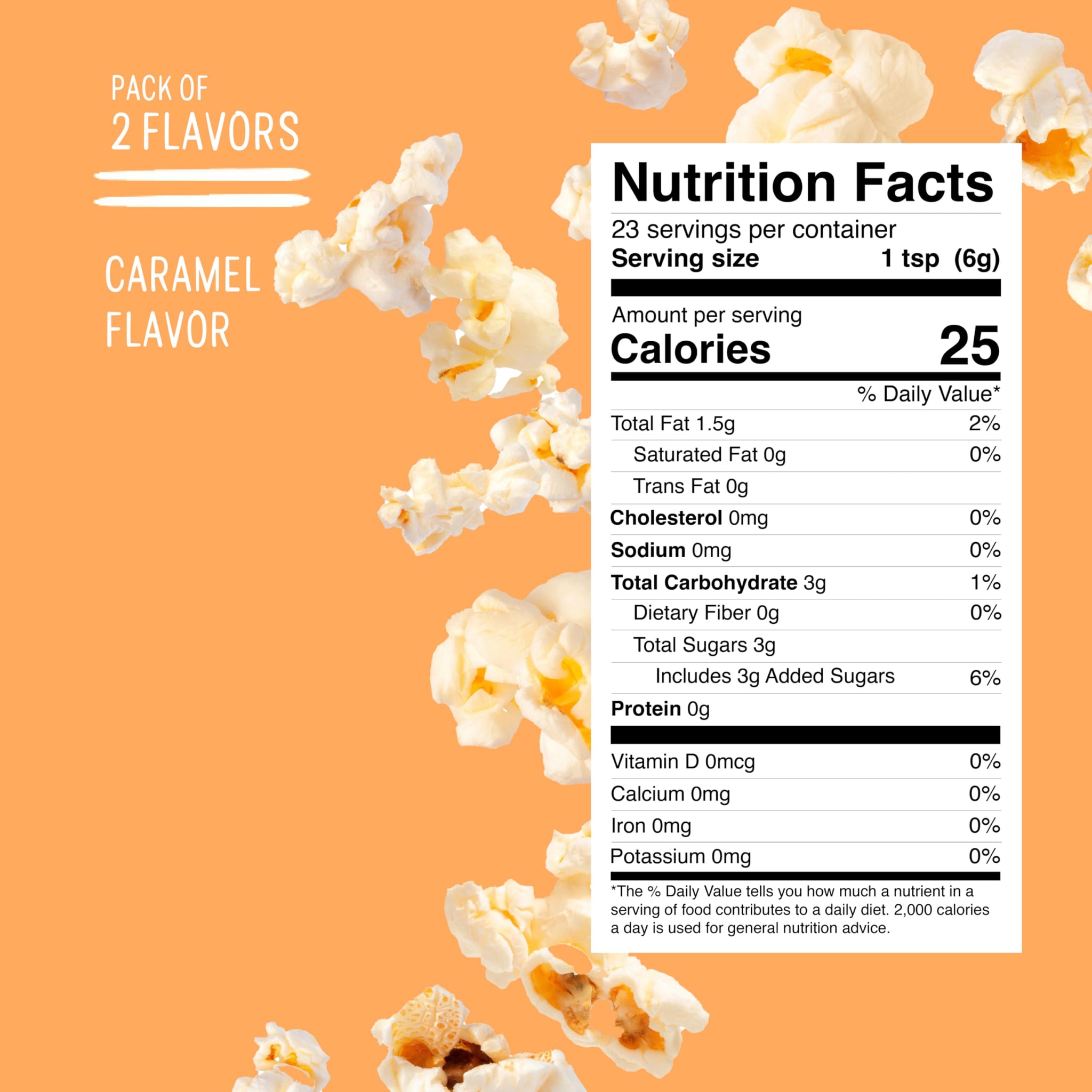 Winona Pure Popcorn Spray, Butter & Caramel Flavors, Seasoning for Snacks & Meals, 5 oz, 2 Pack
