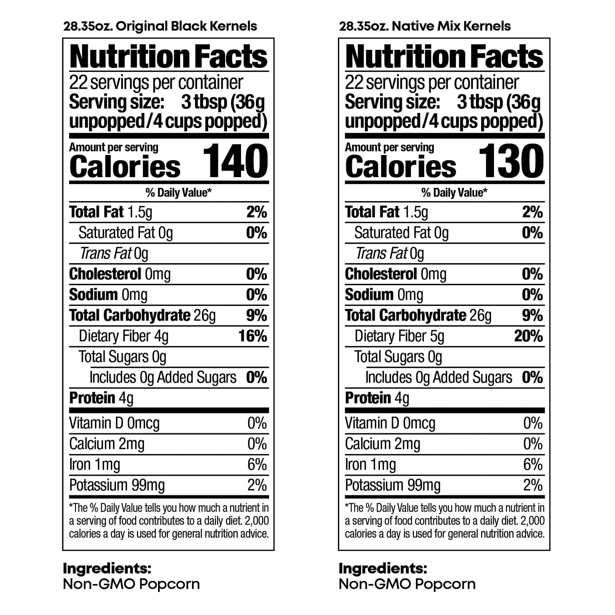Black Jewell Gourmet Popcorn Kernel Variety Pack with Original Black and Native Mix (Pack of 2)