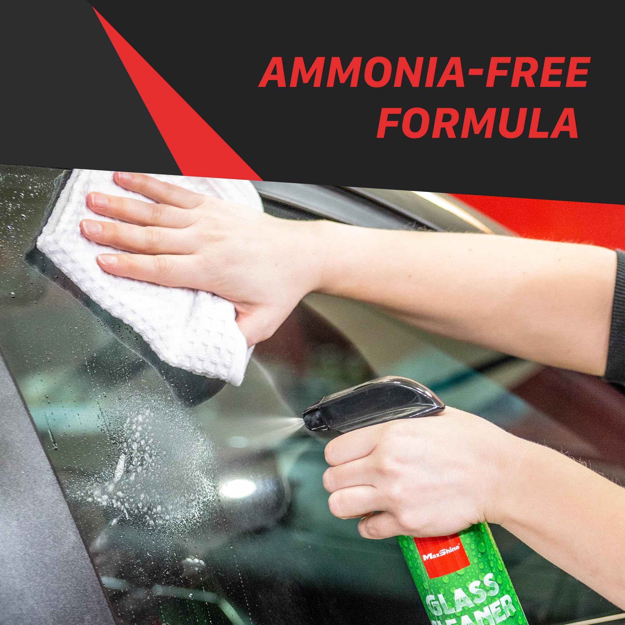 Maxshine 16oz Universal Glass Cleaner - Streak-Free Car Window Cleaner - Ammonia-Free Auto Glass Spray for Tinted Windows, Mirrors & Windshields