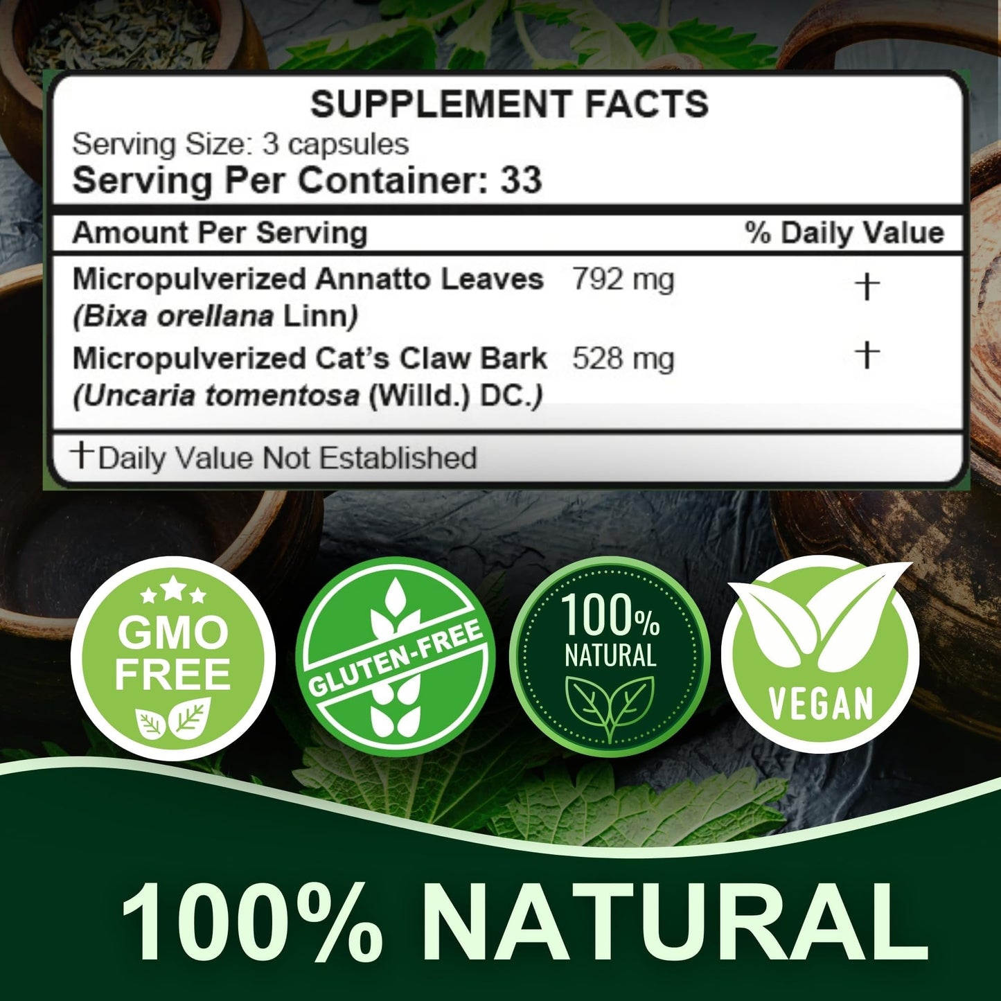 Hanan Prostate Supplements for Men 100 Capsules - Prostasan Blended with Annatto, Humanpinta, Cat's Claw, Horsetail and Soldier's Herb - Prostate