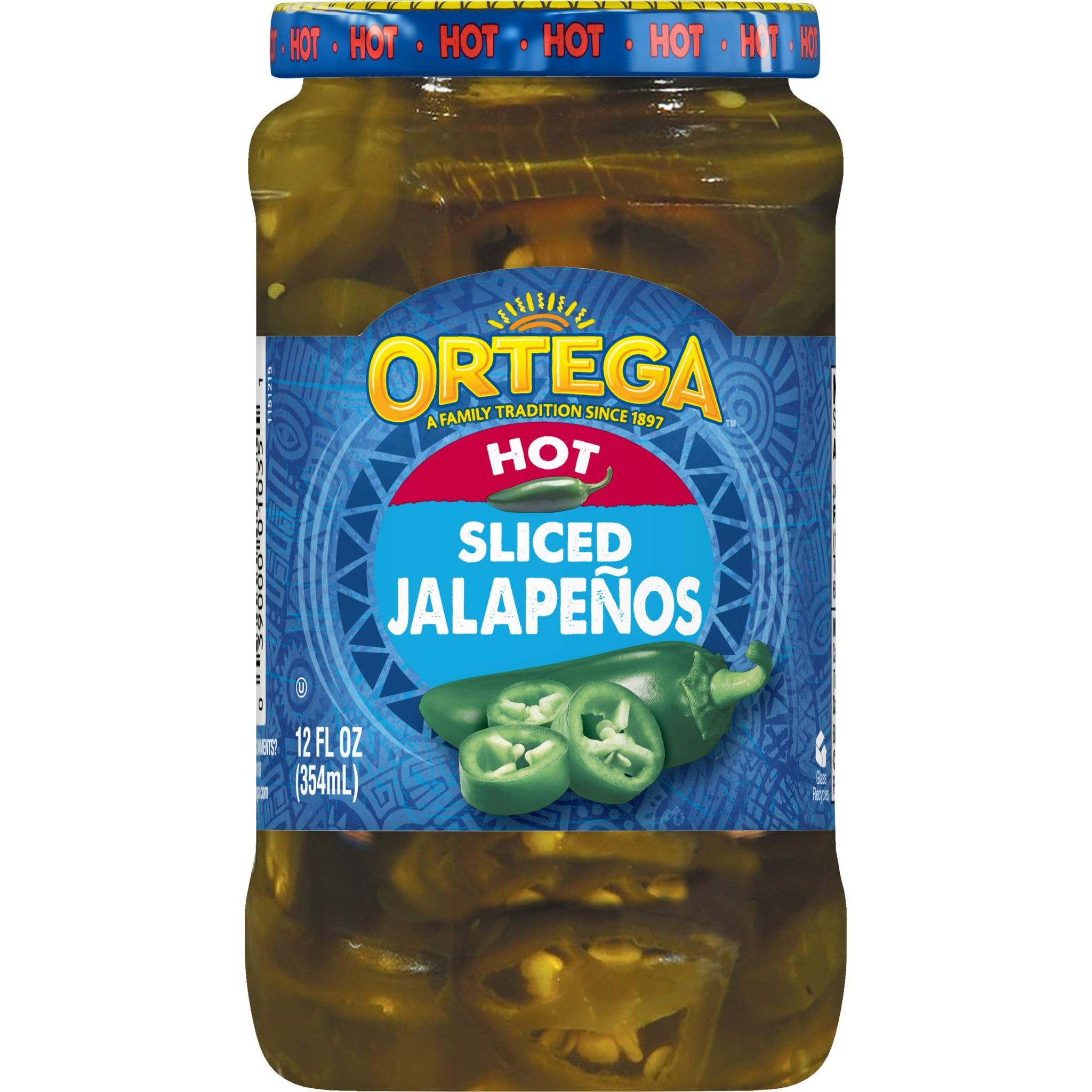 Ortega Peppers Sliced Pickled Jalapeno, 12 oz
