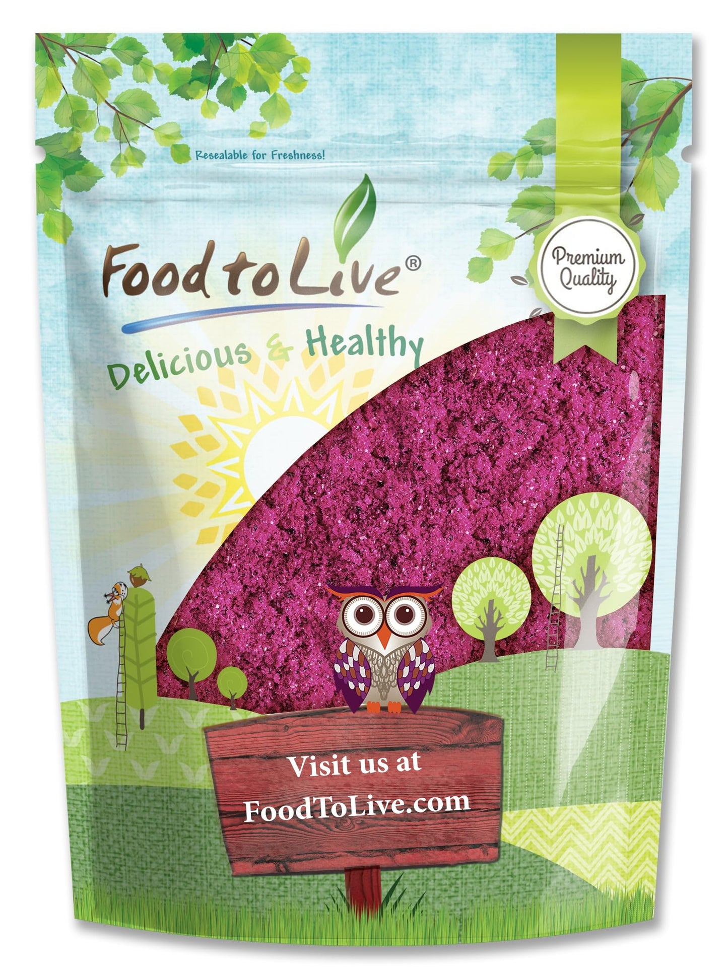 Food to Live Freeze-Dried Dragon Fruit Powder, 1 Pounds - Vegan, Kosher, Bulk, Dehydrated Dragonfruit for Smoothies and Baking