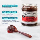 Terrapin Ridge Farms Hot Pepper Bacon Jam - Sweet & Spicy Spread with Real Bacon & Jalapeño - Gourmet Condiment for Cheese, Meats, and Appetizers