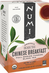 Numi Organic Tea Chinese Breakfast, 18 Count Box Of Tea Bags (Pack Of 6), Yunnan Black Tea