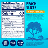 Dole Fruit Jars, Yellow Cling Sliced Peaches in 100% Fruit Juice, Gluten Free, Pantry Staples, 23.5 Oz Resealable Jar