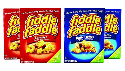 Fiddle Faddle Carmel Popcorn - The Two BEST Flavors All In One Convenient Bundle! - PACK OF 10