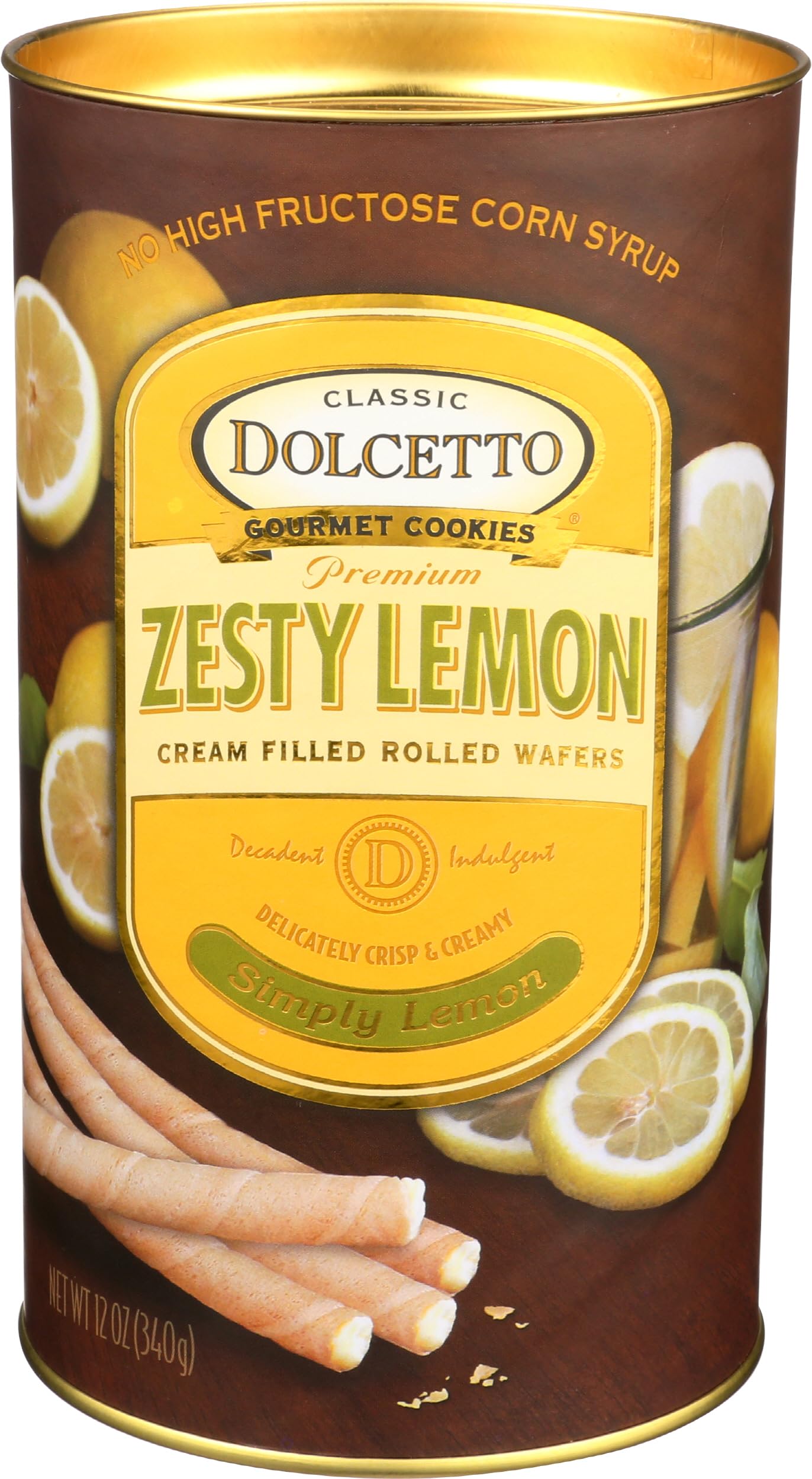 DOLCETTO Dolcetto Wafer Rolls Lemon, 12 OZ