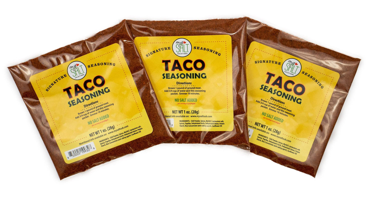 MySALT Taco Seasoning Mix, No Salt Added (3 Pack)
