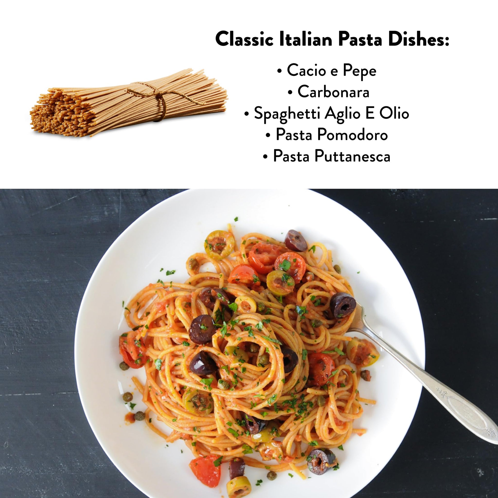 DeLallo Whole Wheat Spaghetti, 1 Pound Bag, 8 Pack, 100% Organic Noodles, Pasta from Italy, Whole Grain, Cooks Al Dente
