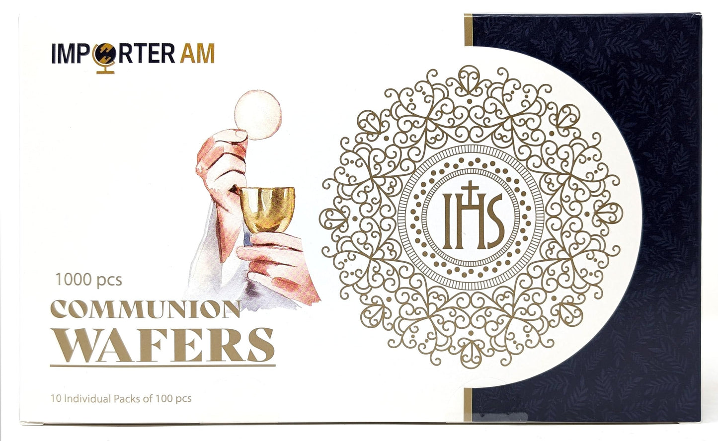 Church Communion Wafers Round 1 3/8", 1000 Count Hosts for Communion Service Unleavened Eucharist Bread