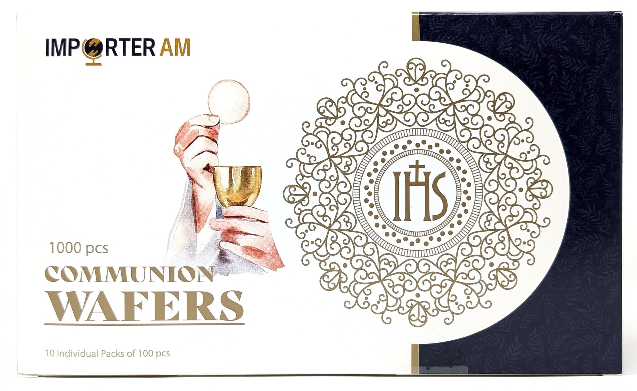 Church Communion Wafers Round 1 3/8", 1000 Count Hosts for Communion Service Unleavened Eucharist Bread